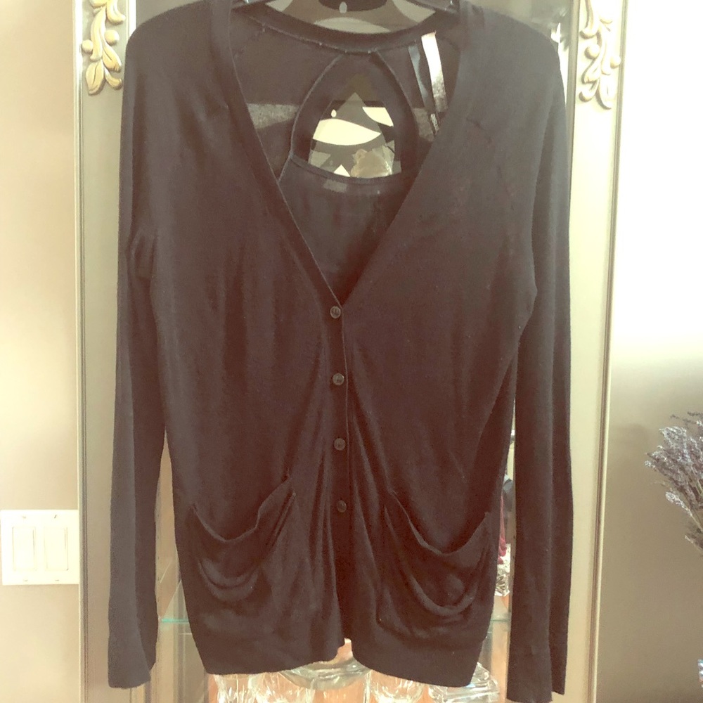 Black Cardigan with a fun back